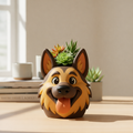 German Shepard Dog Planter